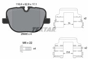 2508501 Sada brzdových destiček, kotoučová brzda epad TEXTAR