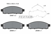 2508703 Sada brzdových destiček, kotoučová brzda TEXTAR