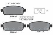 2509602 Sada brzdových destiček, kotoučová brzda epad TEXTAR