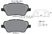 2513402 Sada brzdových destiček, kotoučová brzda epad TEXTAR