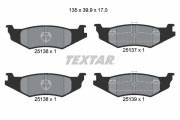 2513601 Sada brzdových destiček, kotoučová brzda TEXTAR