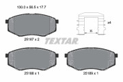 2518704 Sada brzdových destiček, kotoučová brzda epad TEXTAR