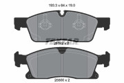 2519201 Sada brzdových destiček, kotoučová brzda epad TEXTAR