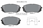 2520501 Sada brzdových destiček, kotoučová brzda epad TEXTAR