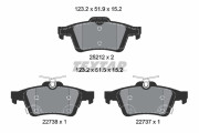 2521204 Sada brzdových destiček, kotoučová brzda epad TEXTAR