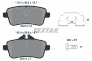 2521502 Sada brzdových destiček, kotoučová brzda epad TEXTAR