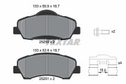 2525001 Sada brzdových destiček, kotoučová brzda epad TEXTAR