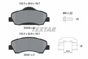 2525004 Sada brzdových destiček, kotoučová brzda epad TEXTAR