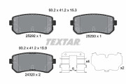 2529201 Sada brzdových destiček, kotoučová brzda epad TEXTAR