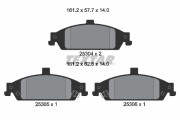 2530401 Sada brzdových destiček, kotoučová brzda TEXTAR