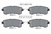 2534001 Sada brzdových destiček, kotoučová brzda TEXTAR
