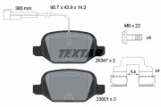 2534701 Sada brzdových destiček, kotoučová brzda epad TEXTAR