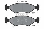 2537401 Sada brzdových destiček, kotoučová brzda TEXTAR