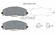 2537801 Sada brzdových destiček, kotoučová brzda TEXTAR