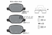2541001 Sada brzdových destiček, kotoučová brzda TEXTAR
