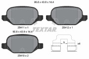 2541101 Sada brzdových destiček, kotoučová brzda epad TEXTAR
