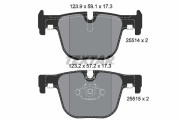 2551401 Sada brzdových destiček, kotoučová brzda epad TEXTAR