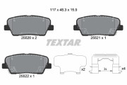 2552003 Sada brzdových destiček, kotoučová brzda epad TEXTAR