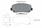 2556403 Sada brzdových destiček, kotoučová brzda epad TEXTAR