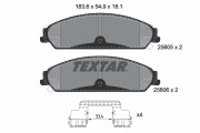 2560501 Sada brzdových destiček, kotoučová brzda epad TEXTAR