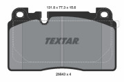2564302 Sada brzdových destiček, kotoučová brzda TEXTAR