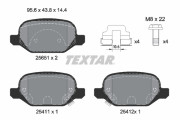 2565101 Sada brzdových destiček, kotoučová brzda epad TEXTAR