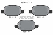 2565201 Sada brzdových destiček, kotoučová brzda epad TEXTAR