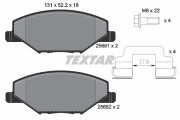 2568101 Sada brzdových destiček, kotoučová brzda epad TEXTAR