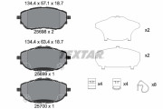 2569801 Sada brzdových destiček, kotoučová brzda epad TEXTAR