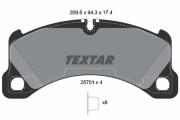 2570101 Sada brzdových destiček, kotoučová brzda TEXTAR