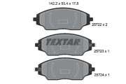 2572201 Sada brzdových destiček, kotoučová brzda TEXTAR