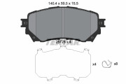 2572501 Sada brzdových destiček, kotoučová brzda TEXTAR