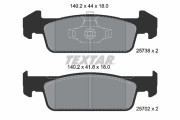 2573801 Sada brzdových destiček, kotoučová brzda epad TEXTAR