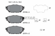 2574901 Sada brzdových destiček, kotoučová brzda TEXTAR