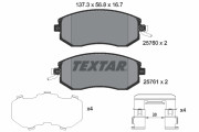 2576001 Sada brzdových destiček, kotoučová brzda TEXTAR