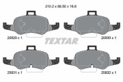 2582901 Sada brzdových destiček, kotoučová brzda TEXTAR