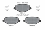 2584301 Sada brzdových destiček, kotoučová brzda TEXTAR
