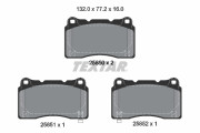 2585001 Sada brzdových destiček, kotoučová brzda epad TEXTAR