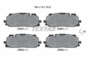 2586101 Sada brzdových destiček, kotoučová brzda TEXTAR