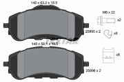 2589501 Sada brzdových destiček, kotoučová brzda epad TEXTAR