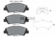 2597601 Sada brzdových destiček, kotoučová brzda epad TEXTAR