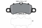 2598301 Sada brzdových destiček, kotoučová brzda TEXTAR