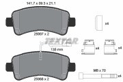 2598701 Sada brzdových destiček, kotoučová brzda epad TEXTAR