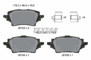 2615301 Sada brzdových destiček, kotoučová brzda epad TEXTAR
