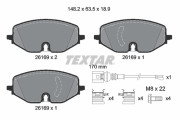 2616901 Sada brzdových destiček, kotoučová brzda TEXTAR