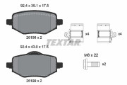 2619801 Sada brzdových destiček, kotoučová brzda epad TEXTAR