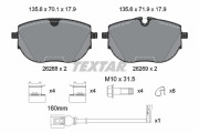 2626801 Sada brzdových destiček, kotoučová brzda epad TEXTAR