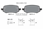2627301 Sada brzdových destiček, kotoučová brzda TEXTAR