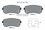 2643701 Sada brzdových destiček, kotoučová brzda epad TEXTAR