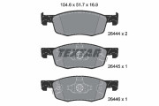 2644401 Sada brzdových destiček, kotoučová brzda epad TEXTAR